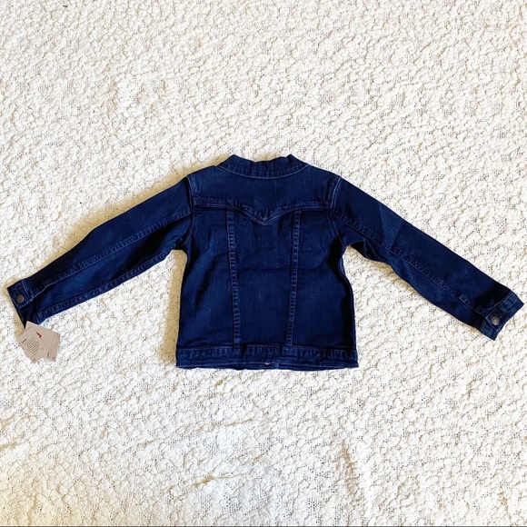 NWT Levi’s Denim Jean Dark Wash Western Trucker Jacket, 4T - Picture 3 of 7